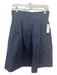 Tish Cox Size S Navy High Rise Tiered Back Zip Knee length Skirt Navy / S