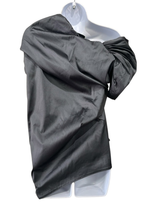 Tish Cox Size XXS Dark Gray No Fabric Tag One Shoulder Off Shoulder Knot Top Dark Gray / XXS
