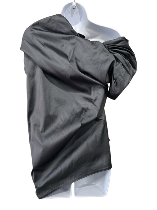 Tish Cox Size XXS Dark Gray No Fabric Tag One Shoulder Off Shoulder Knot Top Dark Gray / XXS