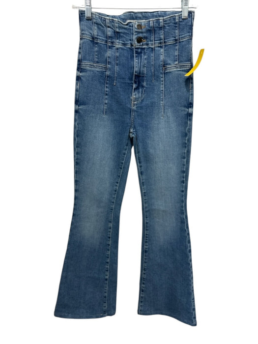We The Free Size 26 Med Wash Cotton Denim Paneled High Rise Zip & Button Jeans Med Wash / 26