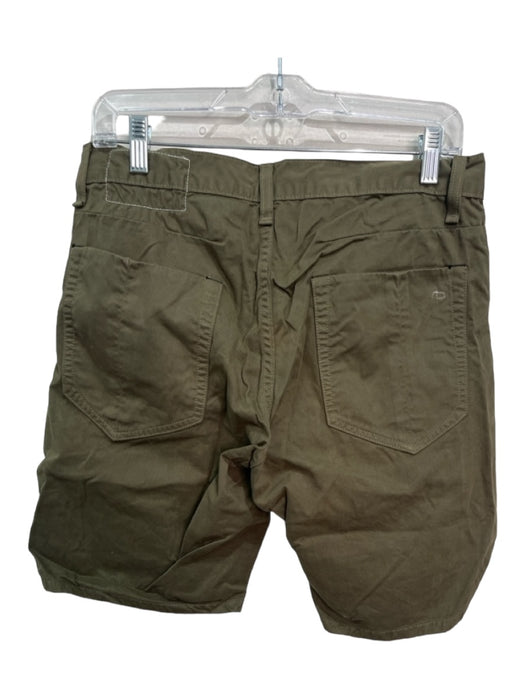 Rag & Bone Size 29 Olive Cotton Blend Solid Khakis Men's Shorts 29