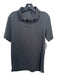 Theory Size S Dark Gray Cotton Blend Solid Polo Men's Short Sleeve S