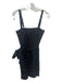 Gianni Bini Size 2 Black Linen Wrap smocked Sleeveless Tie Detail Dress Black / 2