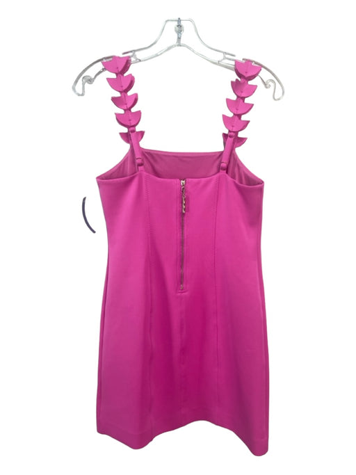 Lily Pulitzer Size S Pink Polyester Back Zip Sleeveless Fringe Detail Dress Pink / S