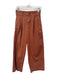 Madewell Size 0 Rust Cotton Blend Full Length Pleated High Waist Cropped Pants Rust / 0