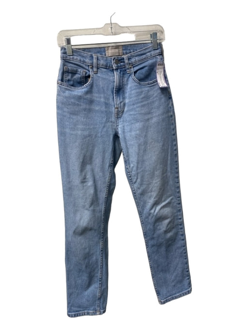 Everlane Size 26 Light Wash Cotton Blend 5 Pocket zip fly Straight Leg Jeans Light Wash / 26