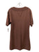 Neiman Marcus Size M Brown Cashmere Ribbed Neck Short Sleeve Knee Length Dress Brown / M