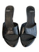 Jeffrey Campbell Shoe Size 8 Black Patent Leather Crinkle Open Toe Mule Shoes Black / 8