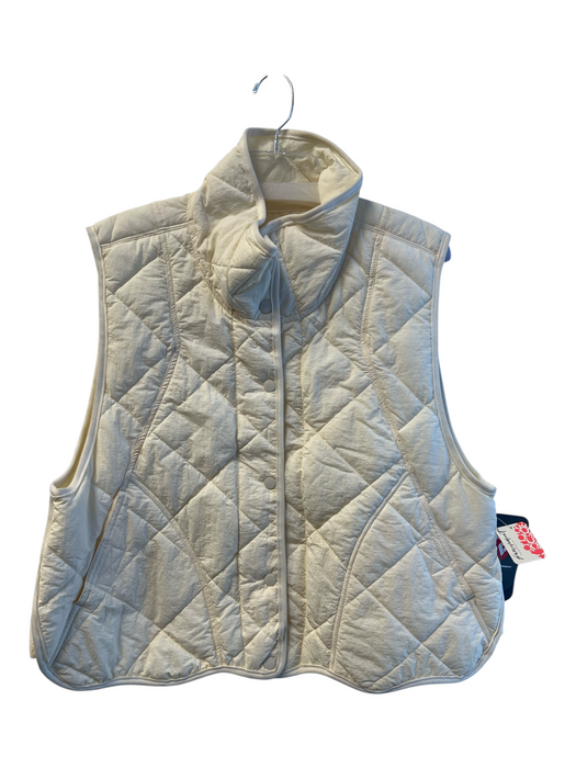 FP Movement Size M Beige Polyamide Blend Snap Buttons Sleeveless Vest Beige / M