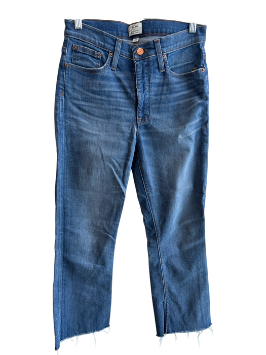 J. Crew Size 28 Medium Wash Cotton Blend 5 Pocket Zip Fly Straight Jeans Medium Wash / 28