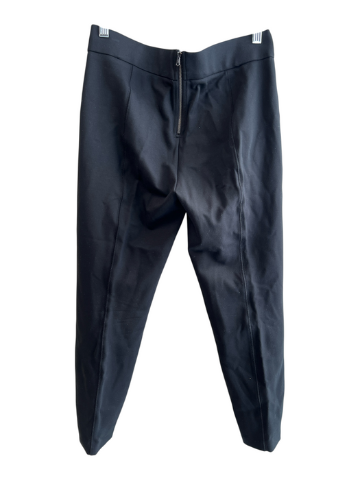 J. Crew Size LP Black Viscose Blend Back Zip Front Crease Straight Pants Black / LP
