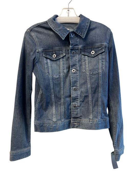 Adriano Goldschmied Size M Medium Wash Viscose Blend Denim Front Pockets Jacket Medium Wash / M