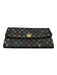 Louis Vuitton Black & Multi Coated Canvas Monogram GHW Wallets Black & Multi