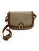 Celine Beige & Tan Coated Canvas Monogram Leather Crossbody Vintage Bag Beige & Tan / XS