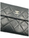 Chanel Black Leather Quilted Lambskin Continental Vintage Wallets Black