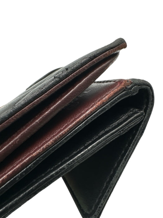 Chanel Black Leather Quilted Lambskin Continental Vintage Wallets Black