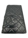 Chanel Black & Hot Pink Leather Patent Leather Logo Continental Vintage Wallets Black & Hot Pink