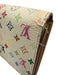 Louis Vuitton White & Multi Coated Canvas Monogram GHW Wallets White & Multi
