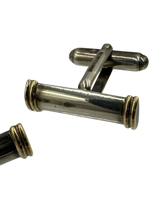 Tiffany & Co. Silver Sterling Silver Gold Accents 750 925 Cuff links / Tie Bars Silver