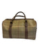 Burberrys Olive Green, Brown, Burgundy Canvas & Leather Plaid Leather Trim Bag Olive Green, Brown, Burgundy / M