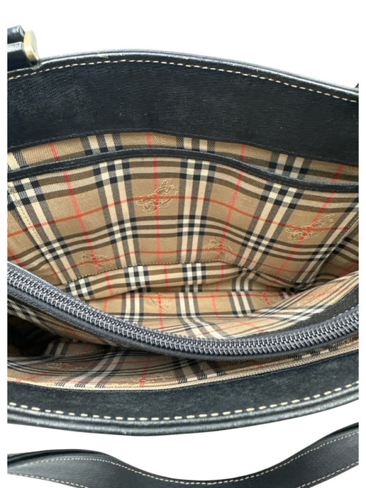 Burberry Black Leather Novacheck Interior Shoulder Bag Bag Black / S