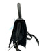 Loewe Black Leather Stitching Top Handle Crossbody Strap Bag Black