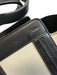 Chloe Gray & Black Leather Color Block Zip Top Tote Bag Gray & Black / L