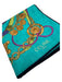 Celine Blue & Multi Silk Chain Print Logo Men's Scarf Blue & Multi