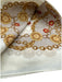 Celine Cream & Gold Silk Chain Print Men's Scarf Cream & Gold
