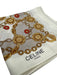 Celine Cream & Gold Silk Chain Print Men's Scarf Cream & Gold