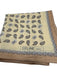 Celine Brown & Beige Silk Paisley Chain Print Men's Scarf Brown & Beige
