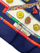 Hermes Navy & Multi Silk Abstract Jewel Print Coin Box Inc. scarf Navy & Multi / 90cm