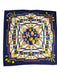 Hermes Navy & Multi Silk Abstract Jewel Print Coin Box Inc. scarf Navy & Multi / 90cm