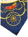Hermes Navy, Cream, Red Silk Baroque Print Vintage scarf Navy, Cream, Red / 90cm