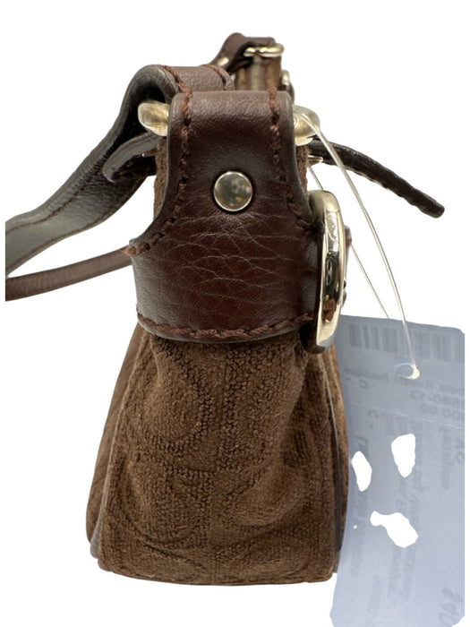 Ferragamo Brown Fabric Monogram Shoulder Bag Vintage Bag Brown / XS