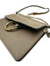 Chloe Gray Leather Suede Mixed Metal Hardware Chain Crossbody Bag Gray / Small