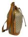 Celine Tan & beige Coated Canvas Leather straps Crossbody Bucket Vintage Bag Tan & beige / Small
