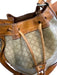 Celine Tan & beige Coated Canvas Leather straps Crossbody Bucket Vintage Bag Tan & beige / Small