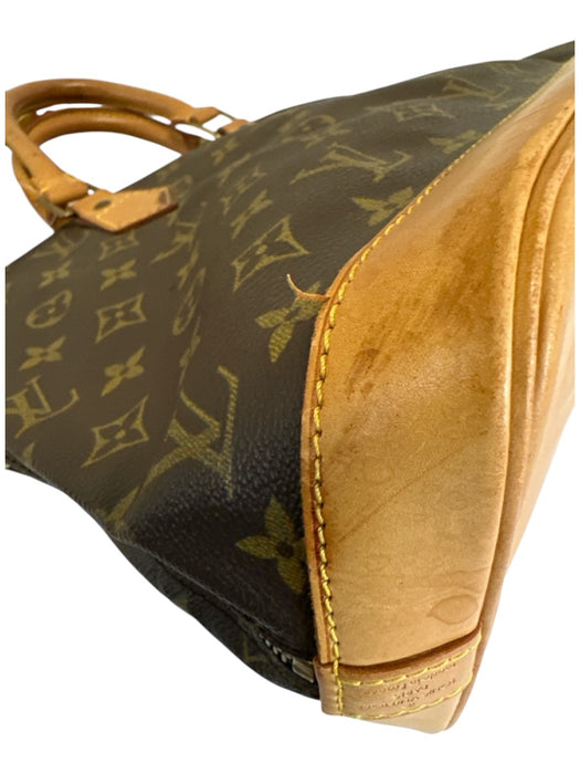 Louis Vuitton Brown Print Coated Canvas Monogram Top Handle Vintage Alma Bag Brown Print / MM