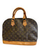 Louis Vuitton Brown Print Coated Canvas Monogram Top Handle Vintage Alma Bag Brown Print / MM