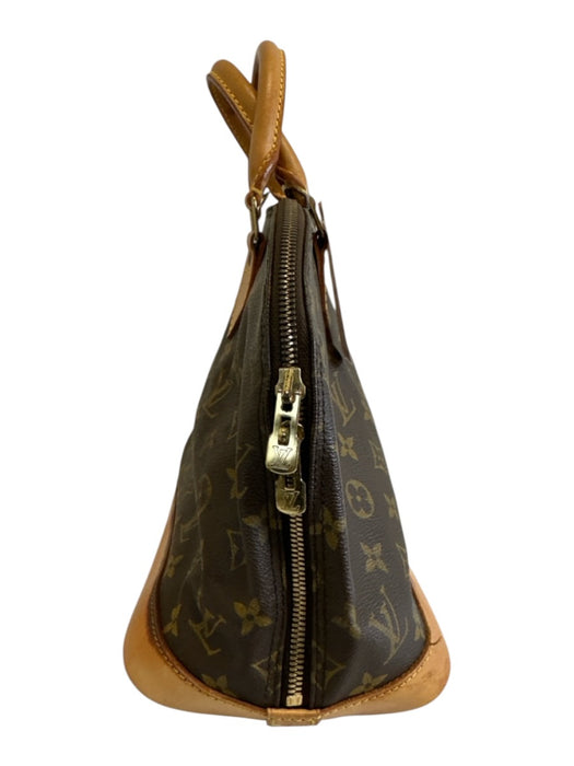 Louis Vuitton Brown Print Coated Canvas Monogram Top Handle Vintage Alma Bag Brown Print / MM
