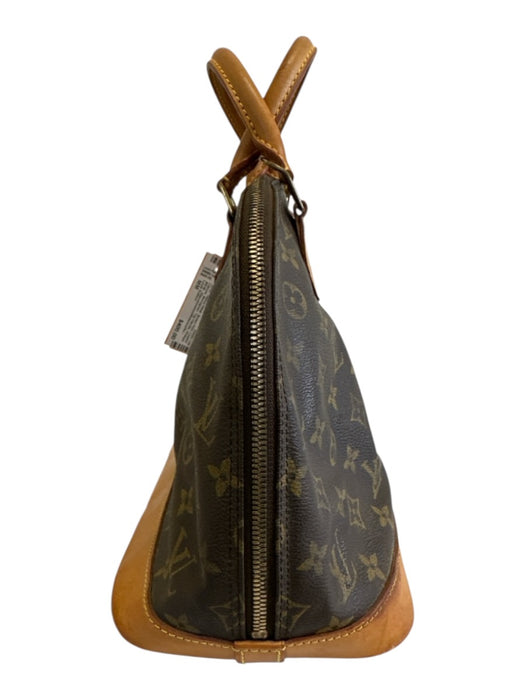 Louis Vuitton Brown Print Coated Canvas Monogram Top Handle Vintage Alma Bag Brown Print / MM