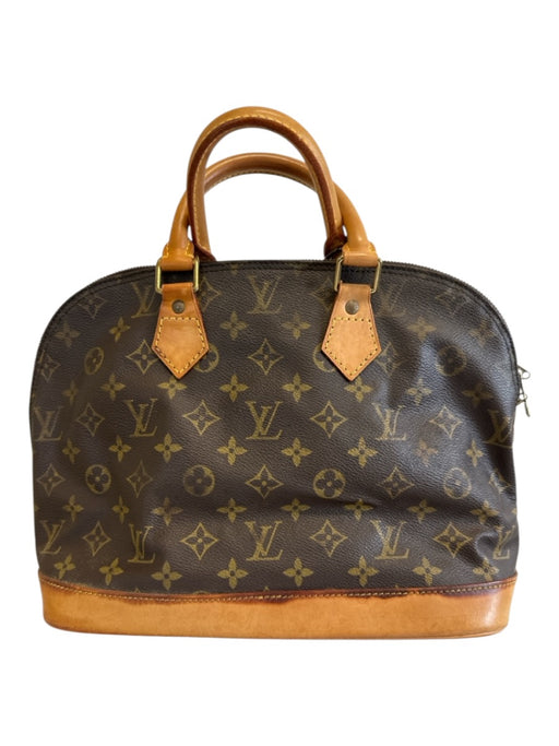 Louis Vuitton Brown Print Coated Canvas Monogram Top Handle Vintage Alma Bag Brown Print / MM