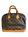 Louis Vuitton Brown Print Coated Canvas Monogram Top Handle Vintage Alma Bag Brown Print / MM