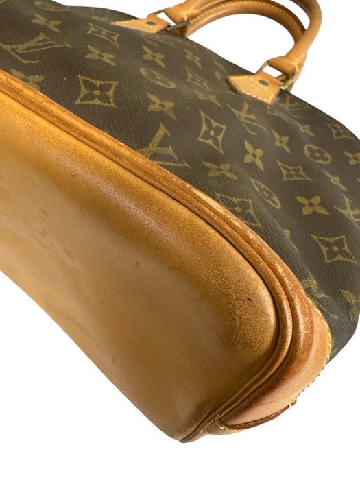 Louis Vuitton Brown Print Coated Canvas Monogram Top Handle Vintage Alma Bag Brown Print / MM