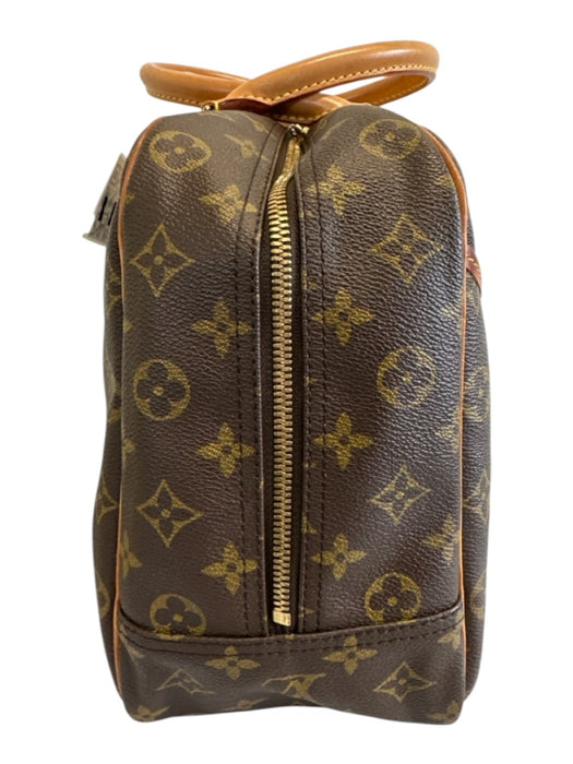 Louis Vuitton Brown Print Coated Canvas Monogram Top Handle Vintage Bag Brown Print / Medium
