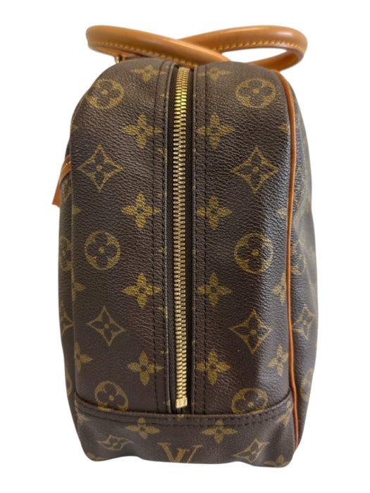 Louis Vuitton Brown Print Coated Canvas Monogram Top Handle Vintage Bag Brown Print / Medium