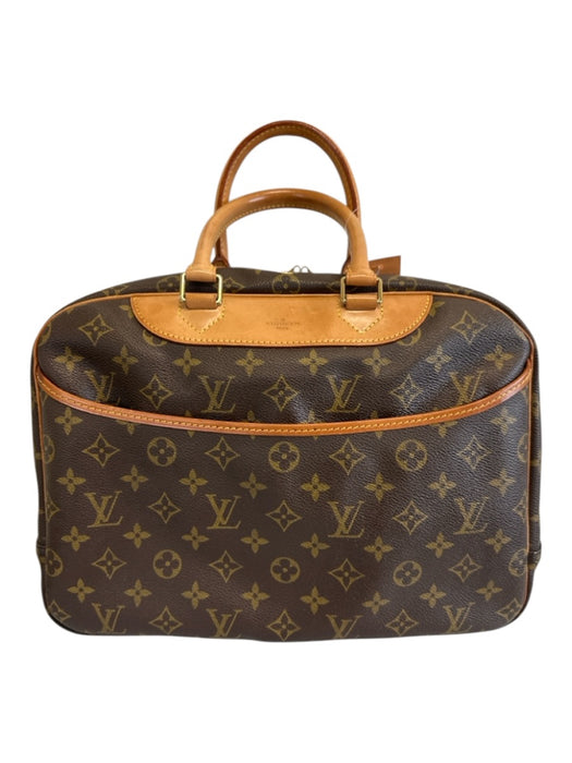 Louis Vuitton Brown Print Coated Canvas Monogram Top Handle Vintage Bag Brown Print / Medium