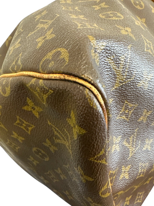 Louis Vuitton Brown Print Coated Canvas Monogram Vintage Keepall Bag Brown Print / XL