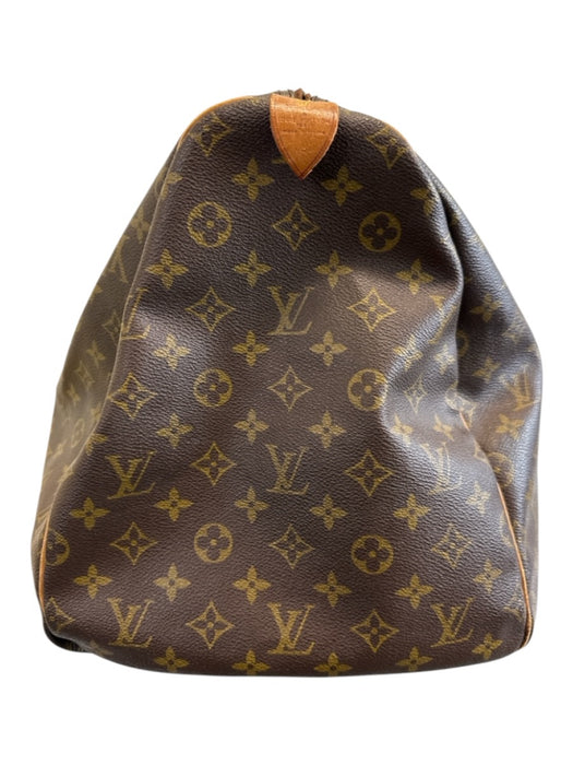Louis Vuitton Brown Print Coated Canvas Monogram Vintage Keepall Bag Brown Print / XL
